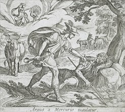Mercury Killing Argus, published 1606. Creators: Antonio Tempesta, Wilhelm Janson.
