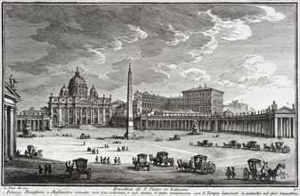 Basilica of Saint Peter's, Vatican, 1753. Creator: Giuseppe Vasi.