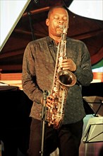 Ravi Coltrane, Ravi Coltrane Quintet, Watermill Jazz Club, Dorking, Surrey, May 2018. Creator: Brian O'Connor.