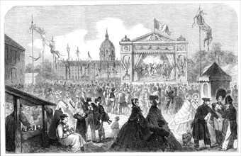 The Imperial Fetes at Paris: scene at the Esplanade des Invalides, 1861. Creator: Unknown.