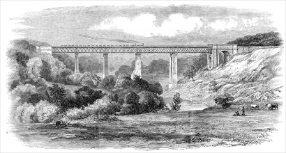 Opening of the South Durham and Lancashire Union Railway: the Tees Viaduct, 1861.  Creator: Unknown.