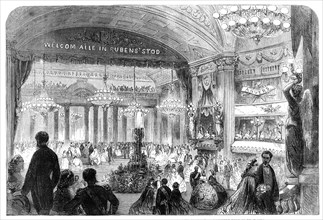 Ball given in the Theatre at Antwerp on the occasion of the Artistic Congress recently..., 1861. Creator: Unknown.