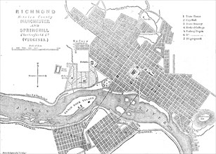 Richmond, Virginia, the capital of the Confederate States of America, 1861. Creator: Theodor Ettling.