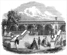 Royal Horticultural Society's Gardens, South Kensington: steps from one of the central..., 1861. Creator: Unknown.