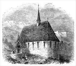 English church to be erected at Karlsbad, Bohemia, 1861. Creator: Unknown.