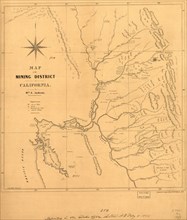 Map of the mining district of California, 1850. Creator: William A. Jackson.