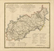 General Map of Novgorod Province: Showing Postal and Major Roads, Stations and the..., 1821. Creators: Vasilii Petrovich Piadyshev, Iwanoff.
