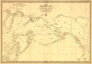 Karta Ledovitago mori?a? i Vostochnago okeana, 1844. Creator: Unknown.