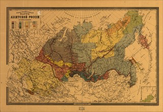 Ethnographic map of Asiatic Russia, (187-?). Creator: Mikhail Veniukov.