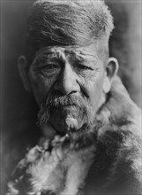 A Chief-Chukchansi Yokuts, c1924. Creator: Edward Sheriff Curtis.