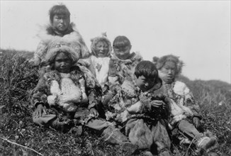 Nunivak children, c1929. Creator: Edward Sheriff Curtis.