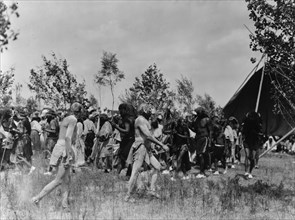 The Clowns, animal dance-Cheyenne, c1927. Creator: Edward Sheriff Curtis.
