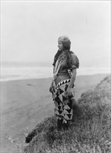 Woman's primitive dress-Tolowa, c1923. Creator: Edward Sheriff Curtis.