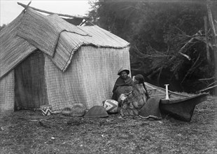 A mat shelter-Skokomish, c1913. Creator: Edward Sheriff Curtis.