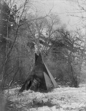 The winter camp., c1908. Creator: Edward Sheriff Curtis.