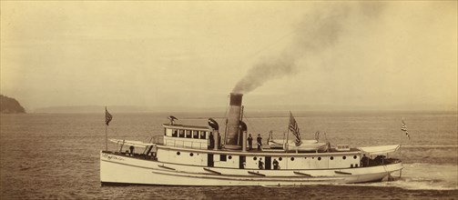 Port side view of small American ship, 1894 or 1895. Creator: Alfred Lee Broadbent.