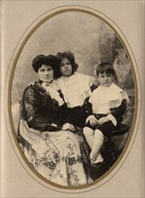Young Woman with Two Children, late 19th cent - early 20th cent. Creator: IV Bulatov.
