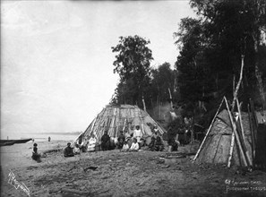 Circum-Baikal trade route: Fishermen's camp, end of 19th century. Creator: Nikolai Apollonovich Charushin.