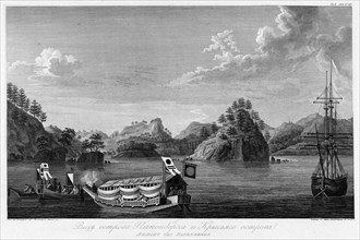 View of Papenberkh Island and Rat's Island, 1813. Creator: Ivan Vasil'evich Chesky.