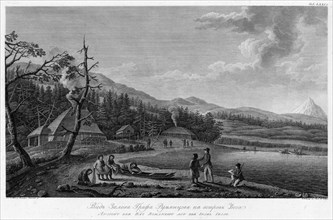View of Count Rumiantsev Bay on Esso Island, 1813. Creator: Koz'ma Vasil'evich Chesky.