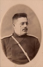 Fire Chief A. F. Domishkevich in the Uniform of the Police Fire Brigade, 1895. Creator: VV Degtiarev.