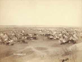 Hostile Indian camp, 1891. Creator: John C. H. Grabill.