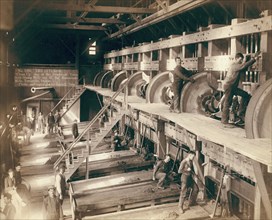 The Interior "Clean Up" day at the Deadwood Terra Gold Stamp Mill, one of the Homestake..., 1888. Creator: John C. H. Grabill.