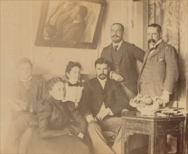 A social gathering in the veranda room, Dom Smith, Vladivostok, Russia, 1899. Creator: Ann E. Ivy.