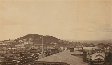 View of Vladivostok, Russia, from the Dom Smith veranda, looking west towards the city..., (1899?). Creator: Eleanor Lord Pray.