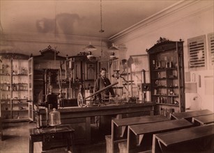 Physics Lab of the Real School in Tyumen', 1889. Creator: N Terekhov.