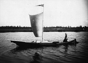 Sail Boat on the Lena River, 1890. Creator: Unknown.