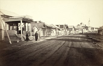 Street in Irkutsk, between 1885 and 1886. Creator: Unknown.
