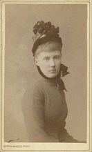 Grand Duchess Serge, Elizabeth of Hesse, half-length portrait, facing front, between 1870 and 1880. Creator: Unknown.