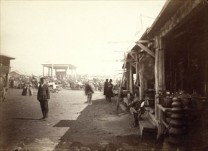 Bazar [ie, bazaar] or market place at Barnaoul [ie, Barnaul], between 1885 and 1886. Creator: Unknown.