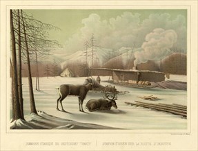 Winter Station on the Route to Okhotsk, 1856. Creator: Ivan Dem'ianovich Bulychev.