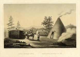 Yakut Summer Yurts, 1856. Creator: Ivan Dem'ianovich Bulychev.