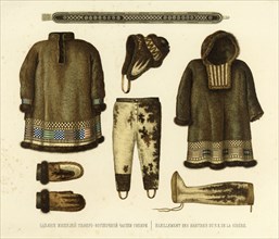 Clothing from Residents of the Northeastern Part of Siberia, 1856. Creator: Ivan Dem'ianovich Bulychev.