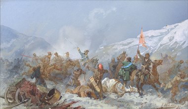 Fight with Pugachev's Troops, 19th century. Creator: Nikolay Nikolaevich Karazin.
