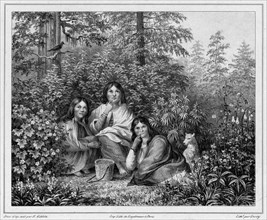 Inhabitants of the island of Sitka (northwest coast of America), 19th century. Creators: Friedrich Heinrich Kittlitz, Godefroy Engelmann, Isidore Laurent Deroy.