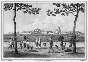 View of Manila, Capital of Luzon Island, Philippine Islands, 19th century. Creators: Friedrich Heinrich Kittlitz, Godefroy Engelmann.