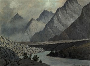 View of the Katun' River Valley, 1850-1899. Creator: Pavel Mikhailovich Kosharov.