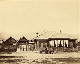 Warden's House at the Nizhniaia Kara Hard Labor Mining Works, 1891. Creator: Aleksei Kuznetsov.