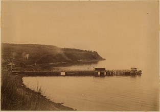The Gulf of Aniva The Wharf at the Korsakov Prison, 1880-1899. Creator: Innokenty Ignatievich Pavlovsky.