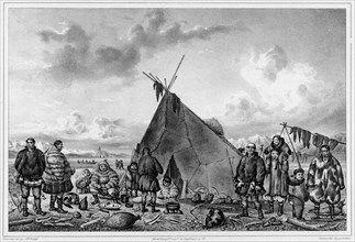 Chukchis, Northeast Coast of Asia, 19th century. Creators: Alexander Postels, Victor Adam, Godefroy Engelmann.