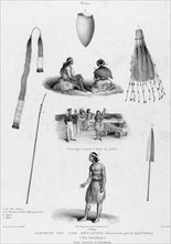 Inhabitants of the Seniavine Islands (discovered by Capt Lutka) (Caroline Islands)..., 19th century. Creators: Alexander Postels, Godefroy Engelmann.