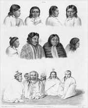 The caloches inhabitants of Sitka Island (northwest coast of America), 19th century. Creators: Alexander Postels, Godefroy Engelmann.