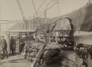 The Left Side of the Quarterdeck with Cargo for the Anadyr Expedition, 1889. Creator: Unknown.
