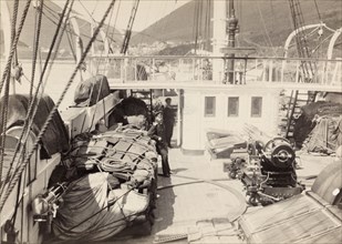 The Right Side of the Quarterdeck with Cargo for the Anadyr Expedition, 1889. Creator: Unknown.
