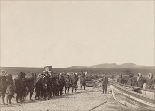 Transferring of Cargo along the Shore, 1889. Creator: Unknown.
