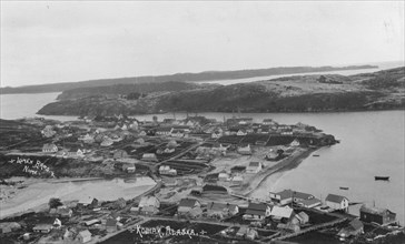 Aerial view of Kodiak, between c1900 and c1930. Creator: Lomen Brothers.